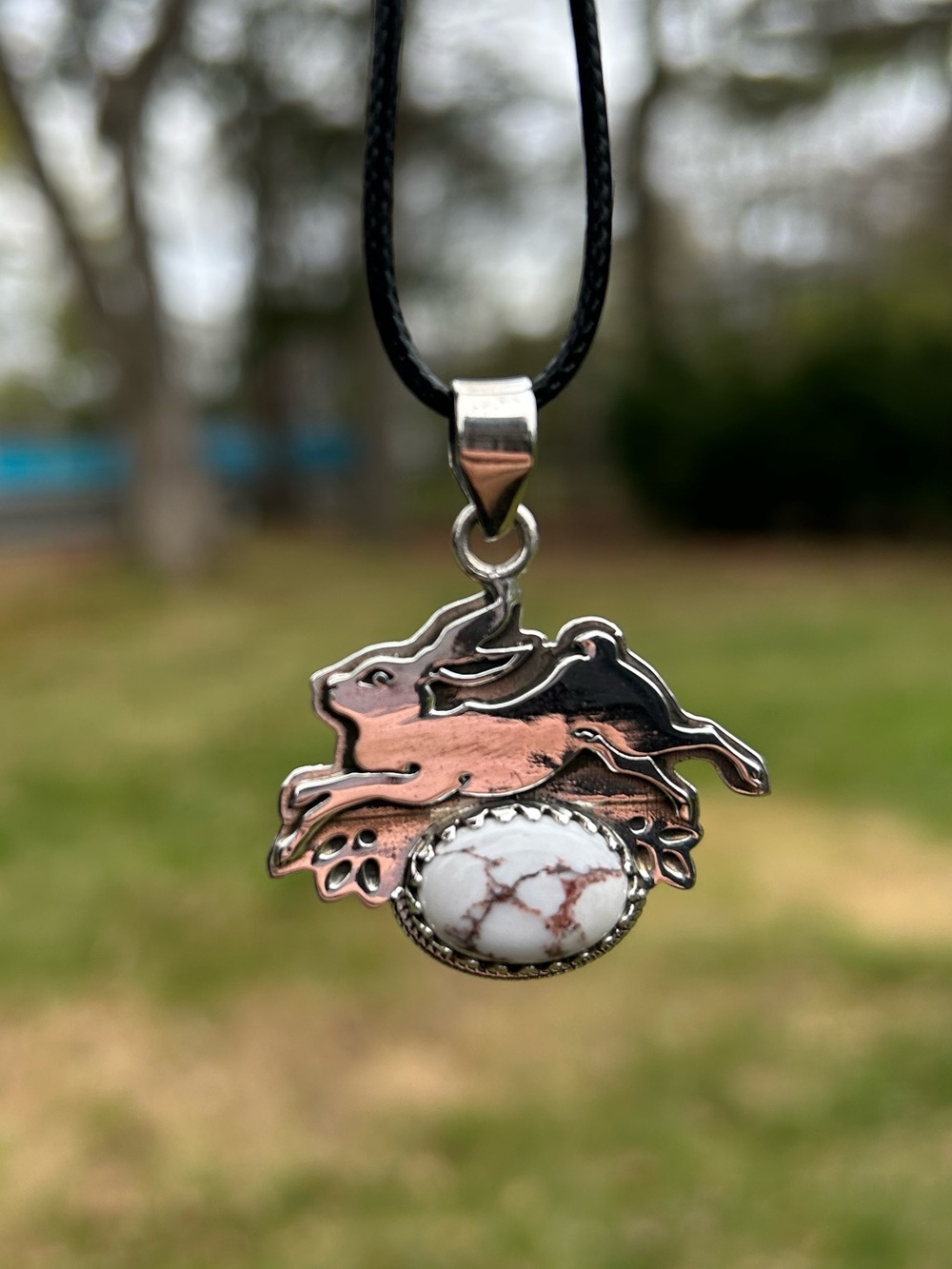 Cutie Bunny rabbit Sterling silver charm - southwestern